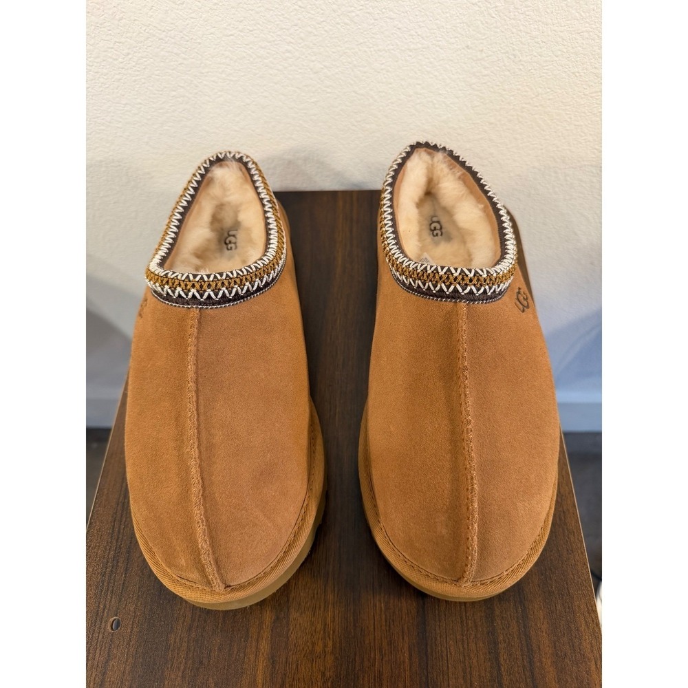 Ugg Tasman Chestnut Suede Slippers Mens 10 Cozy Slip On Shoes